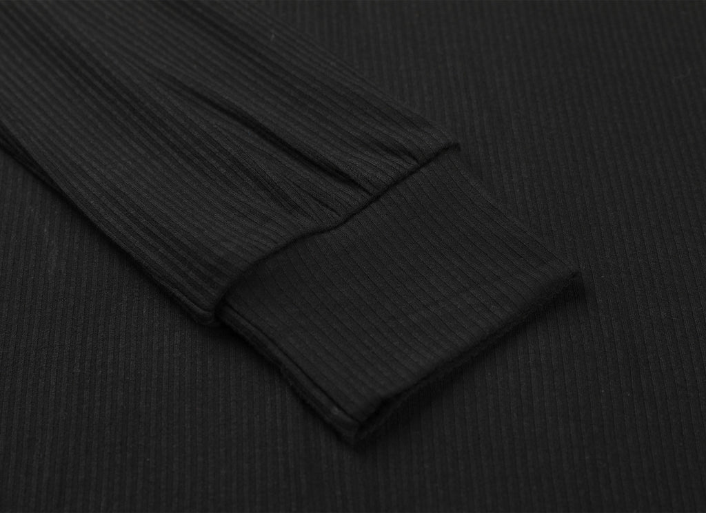 Womens Long Sleeve Polo Shirts Collared Button Down Ribbed Knit Tops Solid Tees